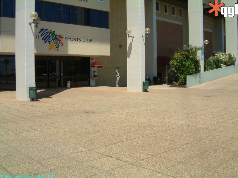 Out front 
