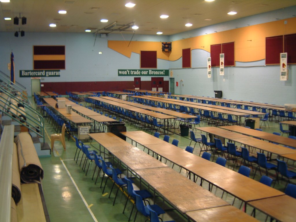 An empty large hall 
