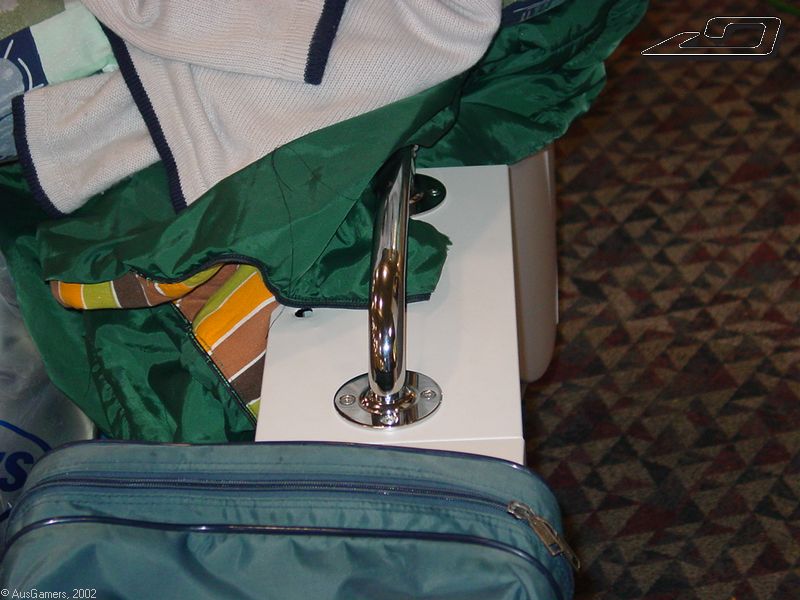 Someone making it easier for themselves to carry their case 
